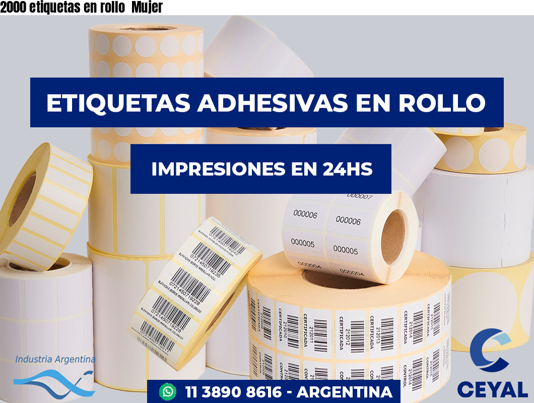 2000 etiquetas en rollo  Mujer