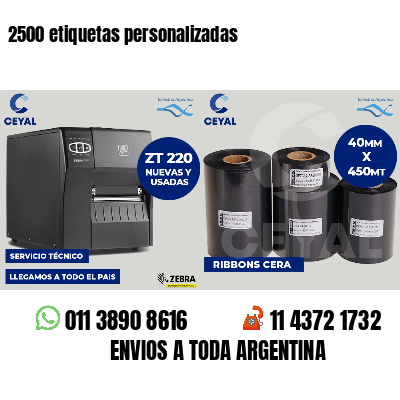 2500 etiquetas personalizadas