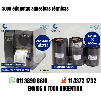 3000 etiquetas adhesivas térmicas