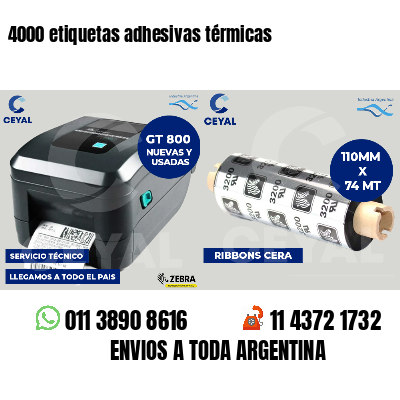 4000 etiquetas adhesivas térmicas