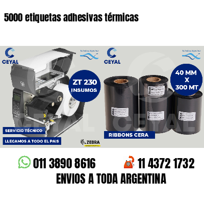 5000 etiquetas adhesivas térmicas