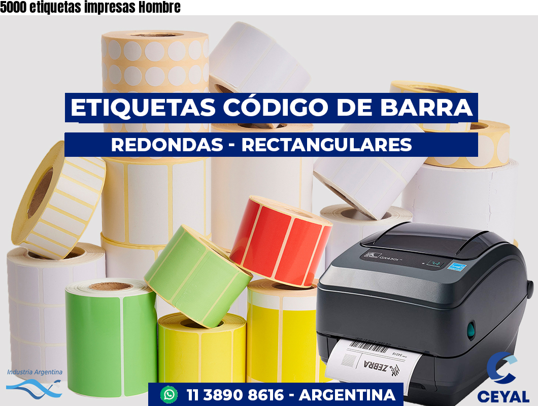 5000 etiquetas impresas Hombre