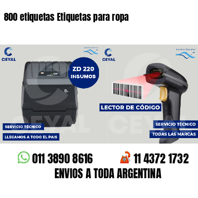 800 etiquetas Etiquetas para ropa