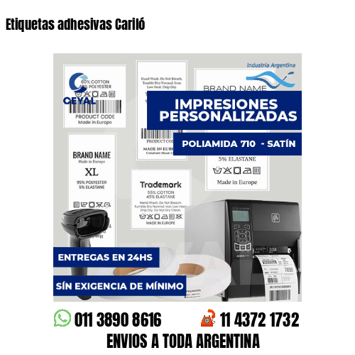 Etiquetas adhesivas Cariló