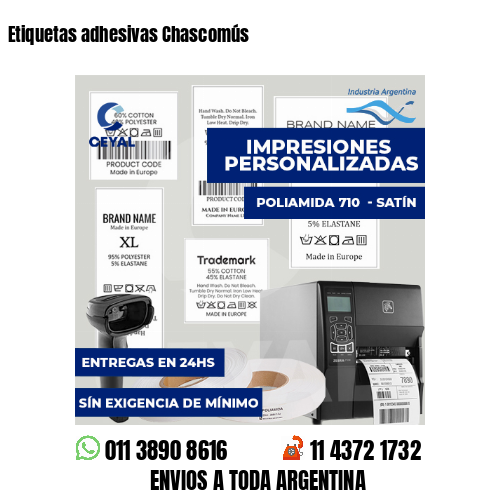 Etiquetas adhesivas Chascomús