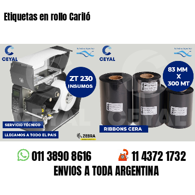 Etiquetas en rollo Cariló