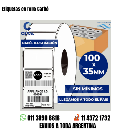 Etiquetas en rollo Cariló