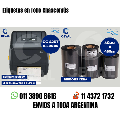 Etiquetas en rollo Chascomús