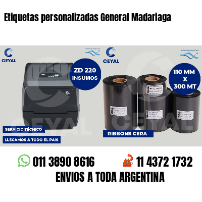 Etiquetas personalizadas General Madariaga