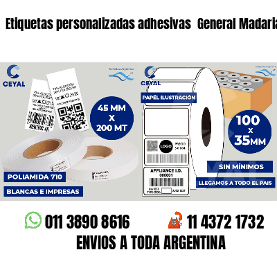 Etiquetas personalizadas adhesivas  General Madariaga