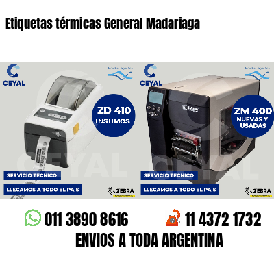 Etiquetas térmicas General Madariaga