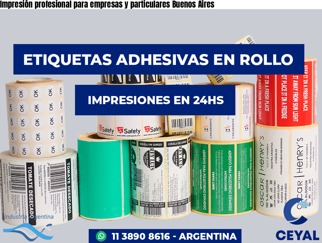 Impresión profesional para empresas y particulares Buenos Aires