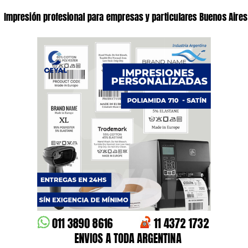 Impresión profesional para empresas y particulares Buenos Aires