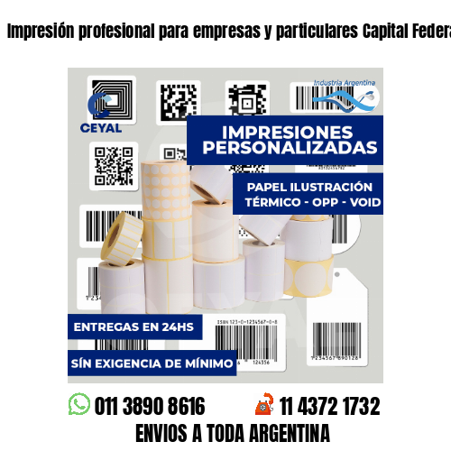 Impresión profesional para empresas y particulares Capital Federal