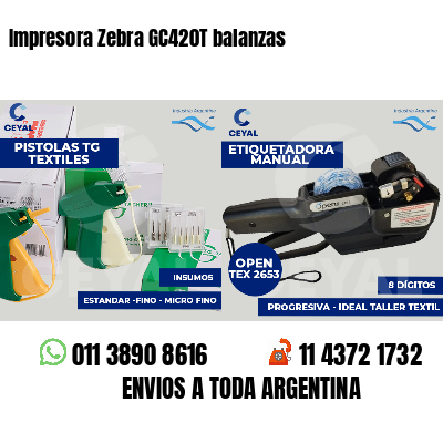 Impresora Zebra GC420T balanzas