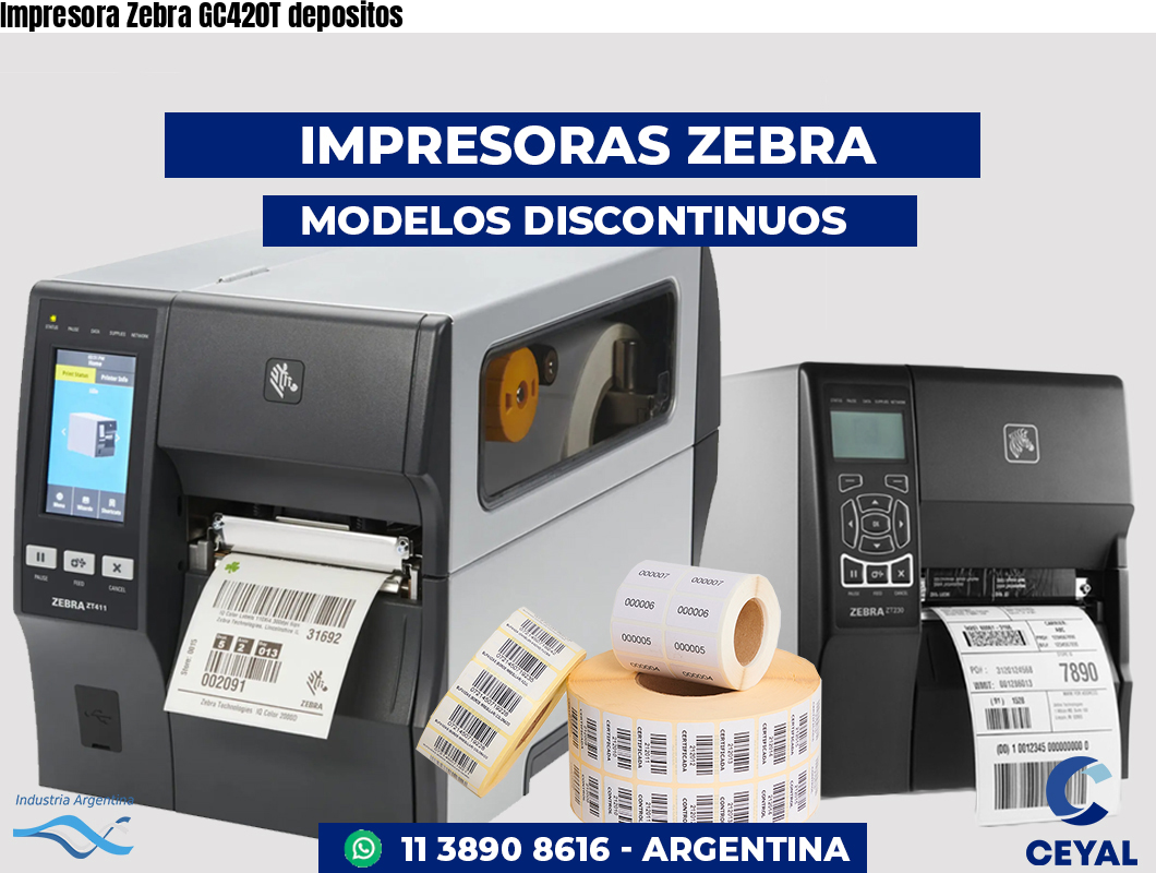 Impresora Zebra GC420T depositos