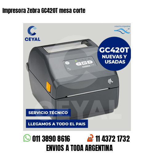 Impresora Zebra GC420T mesa corte