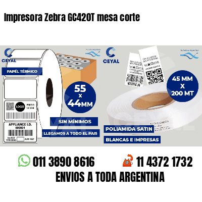 Impresora Zebra GC420T mesa corte