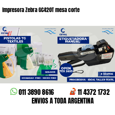 Impresora Zebra GC420T mesa corte