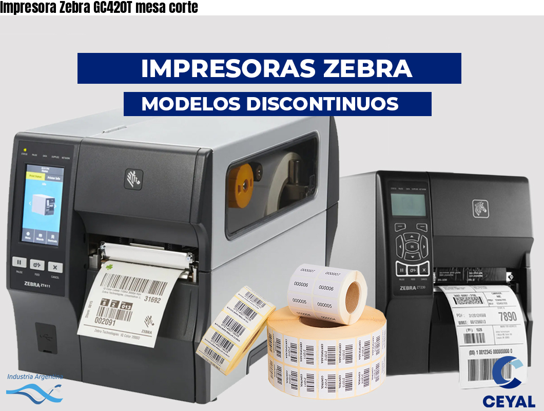 Impresora Zebra GC420T mesa corte