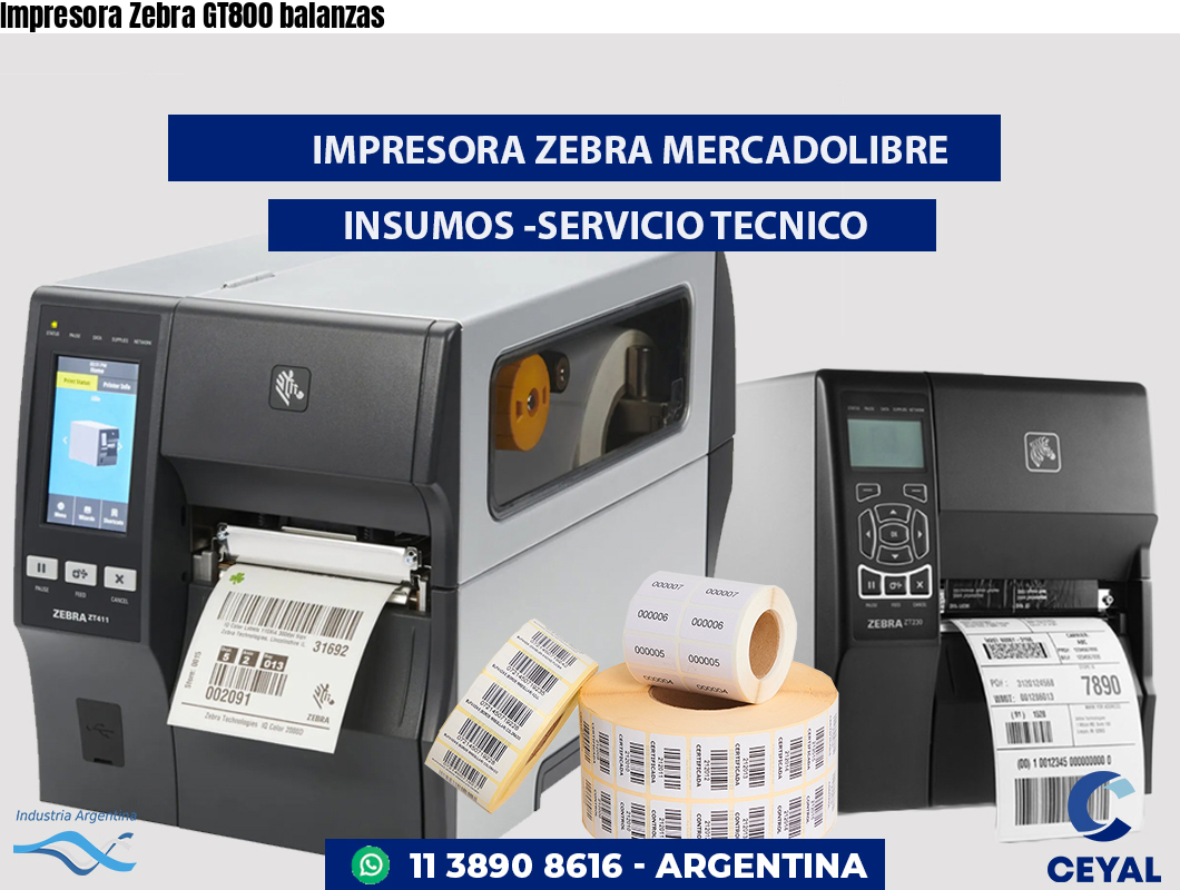 Impresora Zebra GT800 balanzas