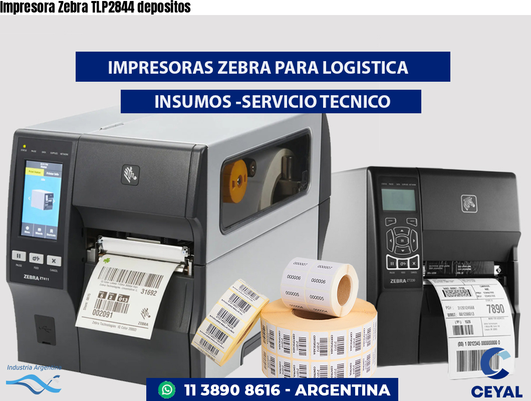 Impresora Zebra TLP2844 depositos