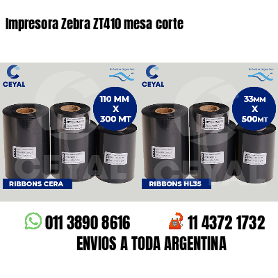 Impresora Zebra ZT410 mesa corte