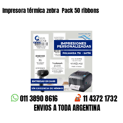 Impresora térmica zebra  Pack 50 ribbons