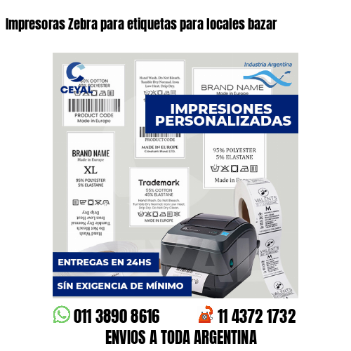 Impresoras Zebra para etiquetas para locales bazar