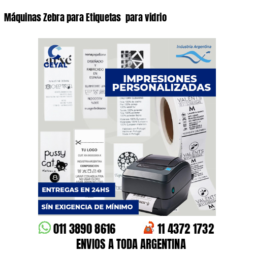 Máquinas Zebra para Etiquetas  para vidrio