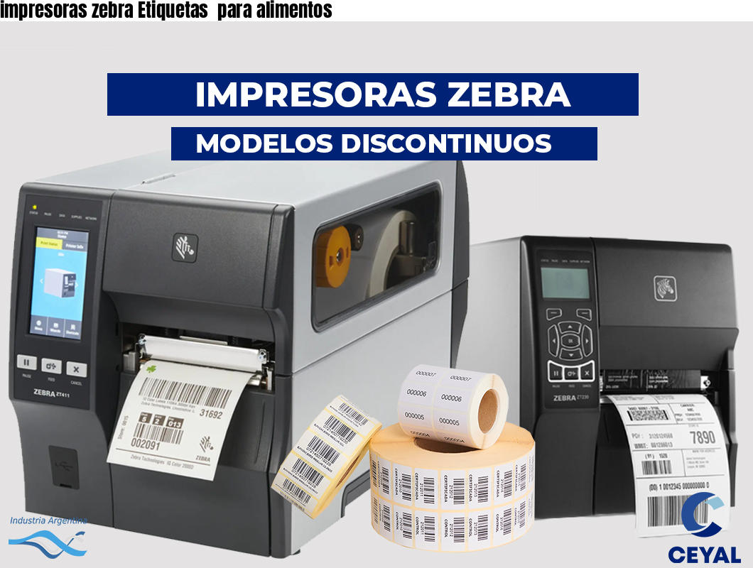 impresoras zebra Etiquetas  para alimentos