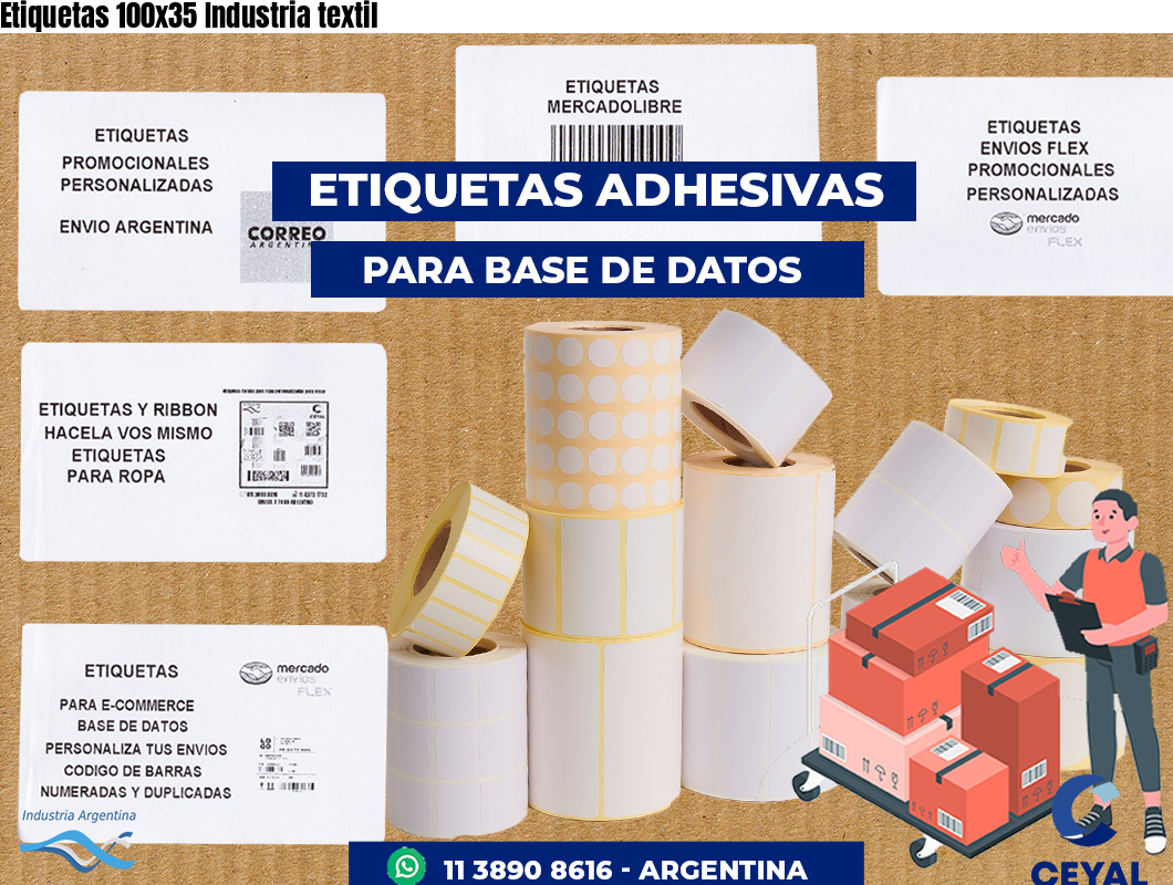 Etiquetas 100x35 Industria textil