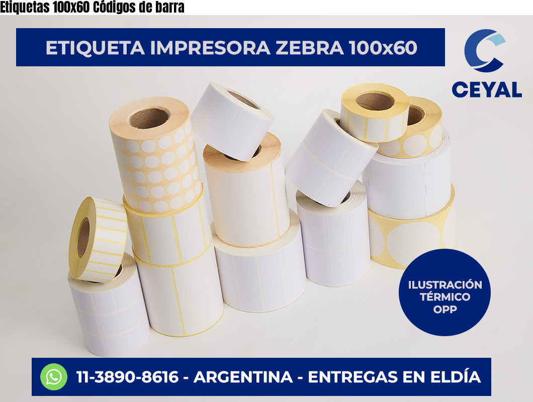 Etiquetas 100×60 Códigos de barra