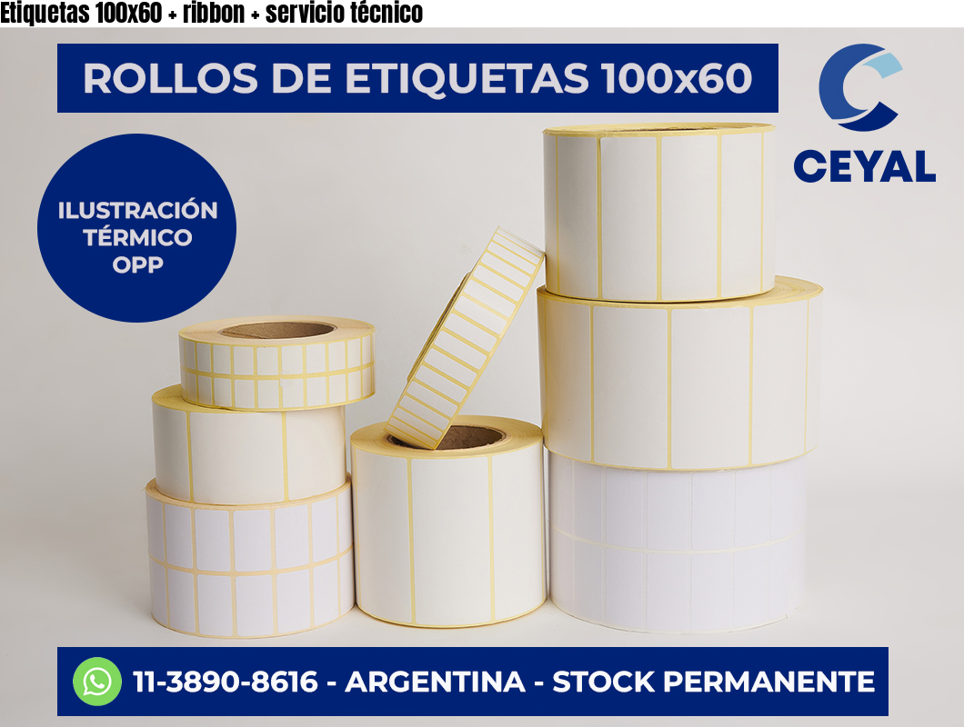 Etiquetas 100×60   ribbon   servicio técnico