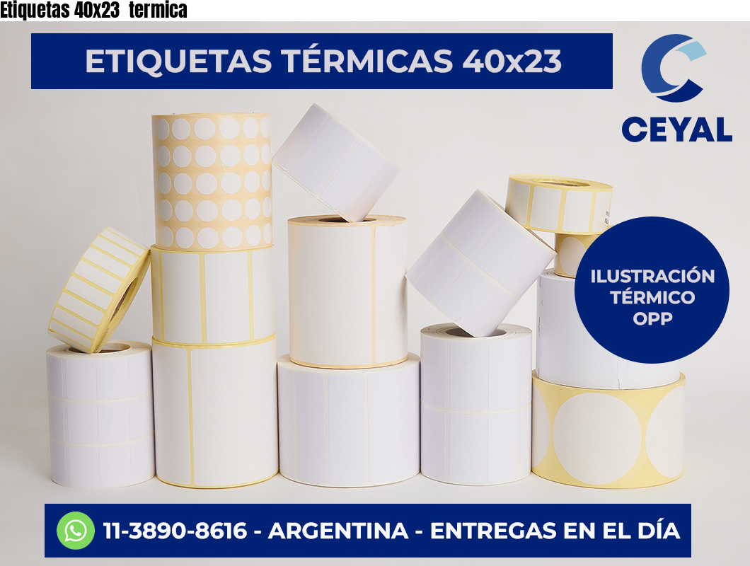 Etiquetas 40×23  termica