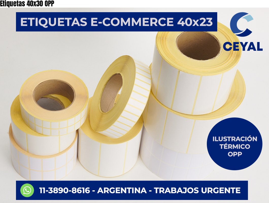 Etiquetas 40×30 OPP