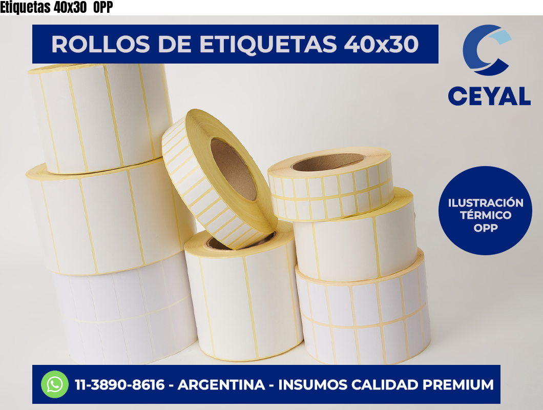 Etiquetas 40×30  OPP