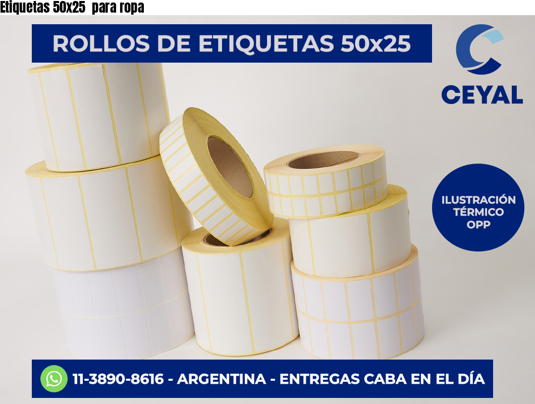 Etiquetas 50×25  para ropa