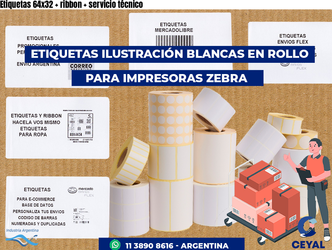 Etiquetas 64x32   ribbon   servicio técnico