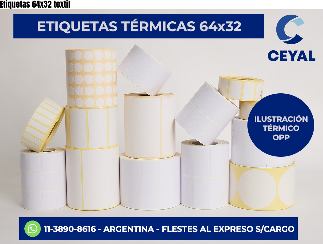 Etiquetas 64×32 textil