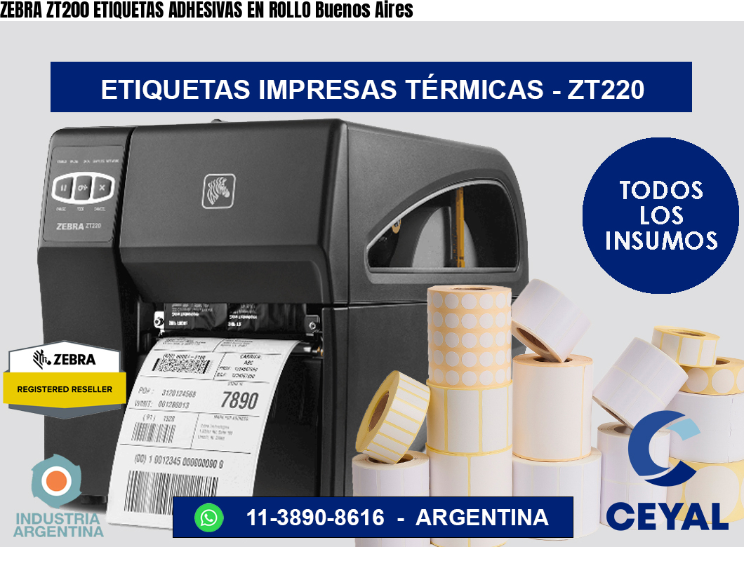 ZEBRA ZT200 ETIQUETAS ADHESIVAS EN ROLLO Buenos Aires