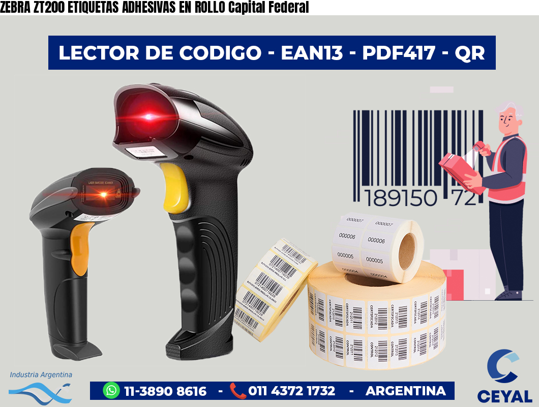 ZEBRA ZT200 ETIQUETAS ADHESIVAS EN ROLLO Capital Federal