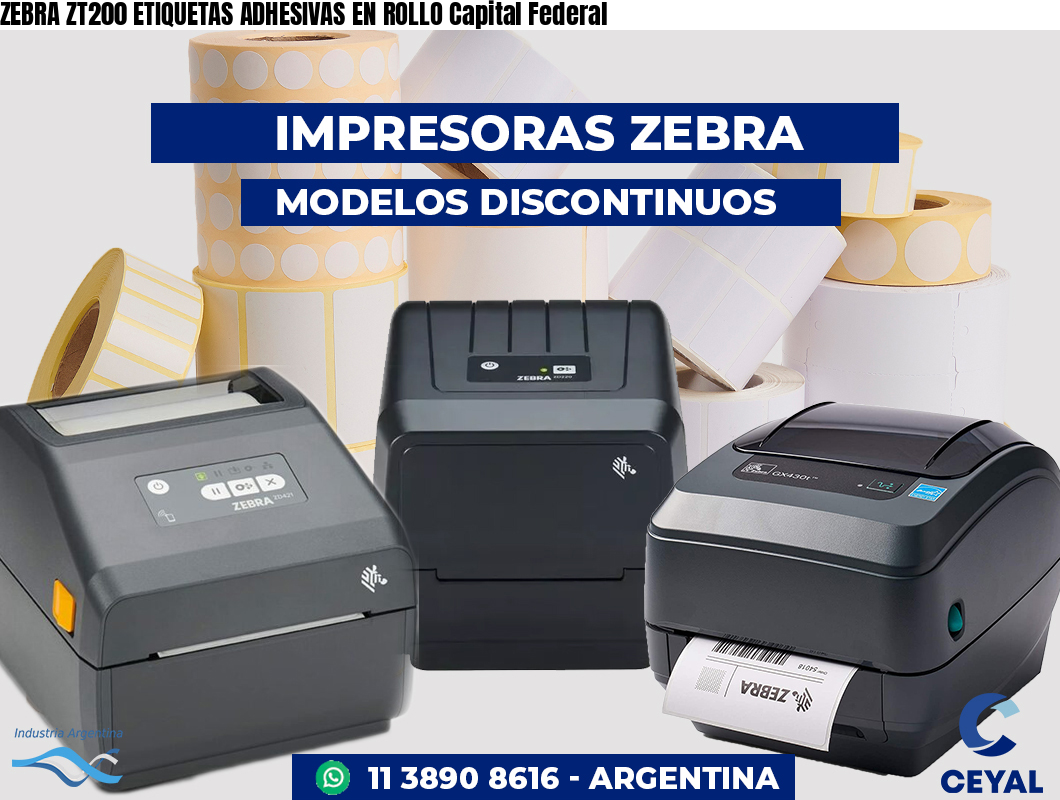 ZEBRA ZT200 ETIQUETAS ADHESIVAS EN ROLLO Capital Federal