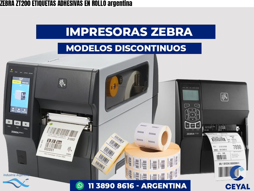 ZEBRA ZT200 ETIQUETAS ADHESIVAS EN ROLLO argentina