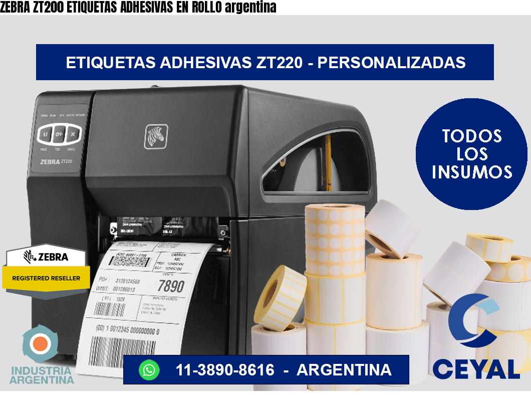 ZEBRA ZT200 ETIQUETAS ADHESIVAS EN ROLLO argentina