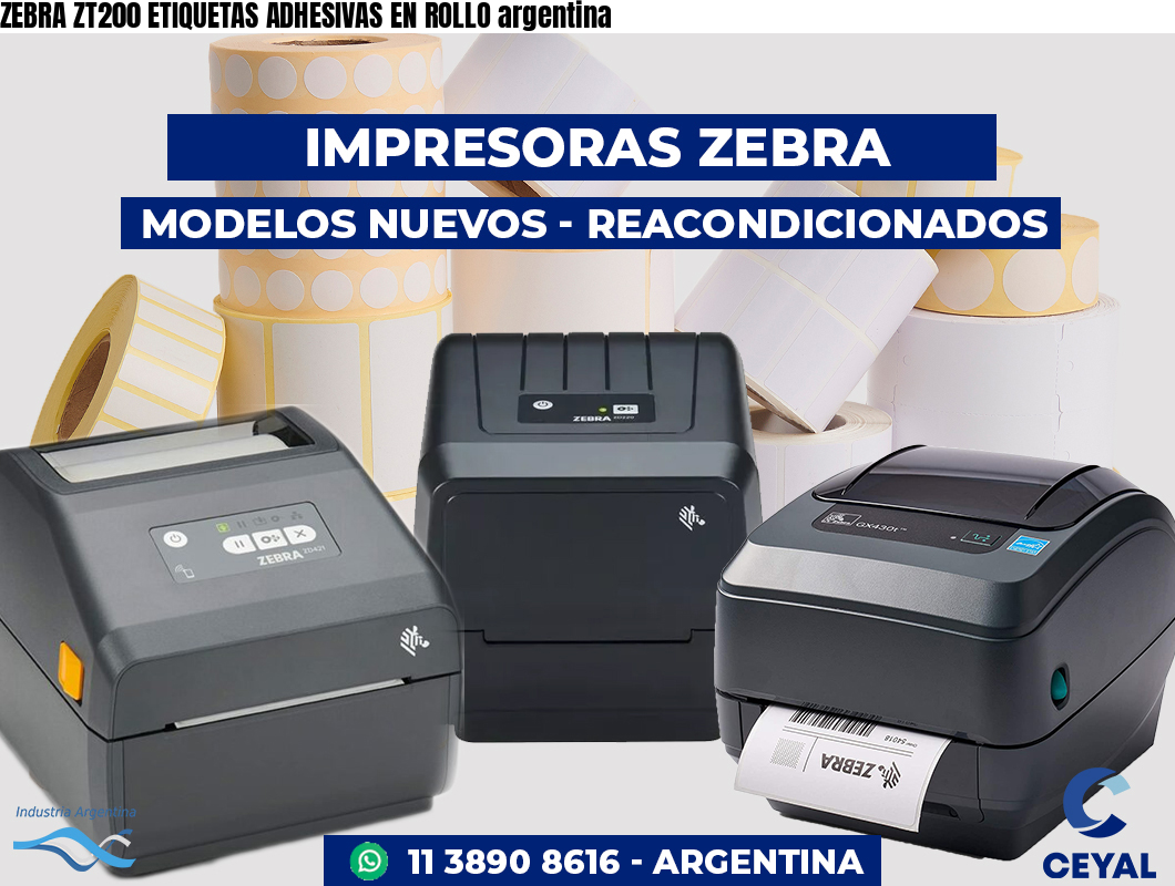 ZEBRA ZT200 ETIQUETAS ADHESIVAS EN ROLLO argentina