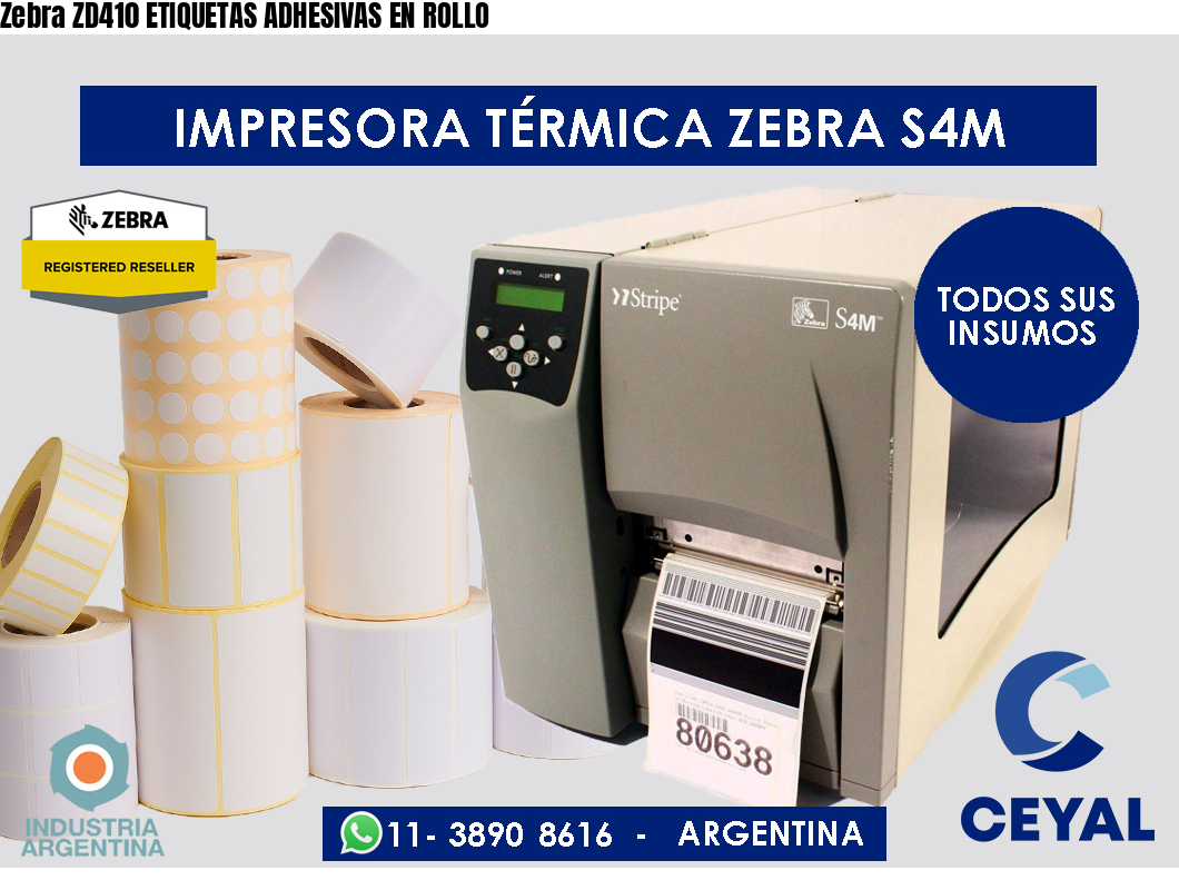 Zebra ZD410 ETIQUETAS ADHESIVAS EN ROLLO