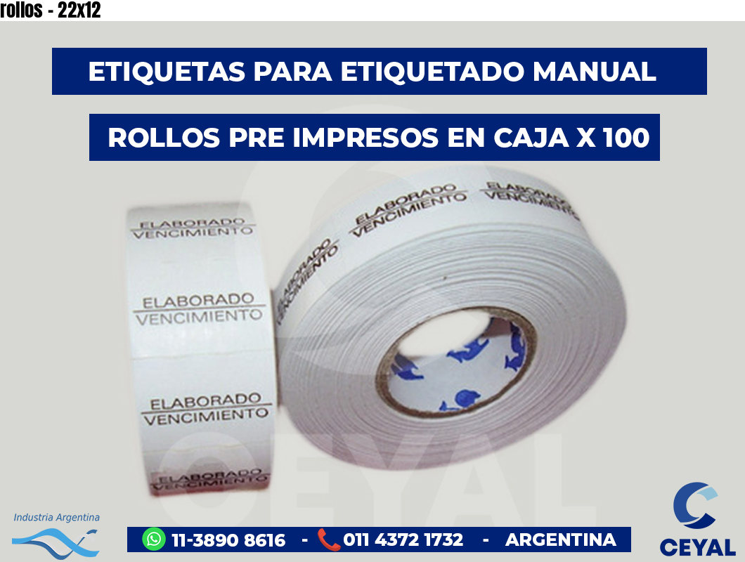 rollos - 22x12