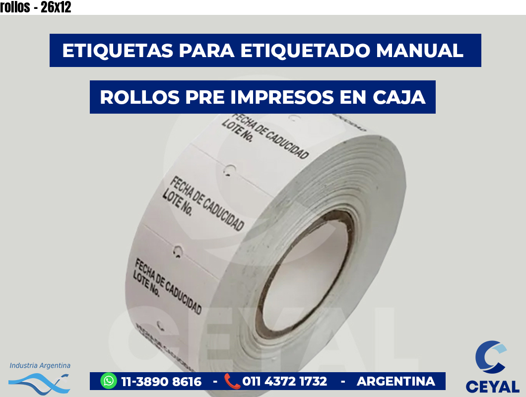 rollos - 26x12