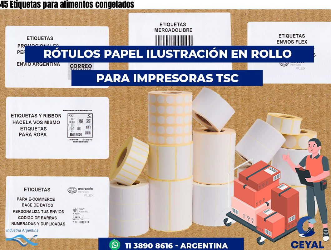 45 Etiquetas para alimentos congelados